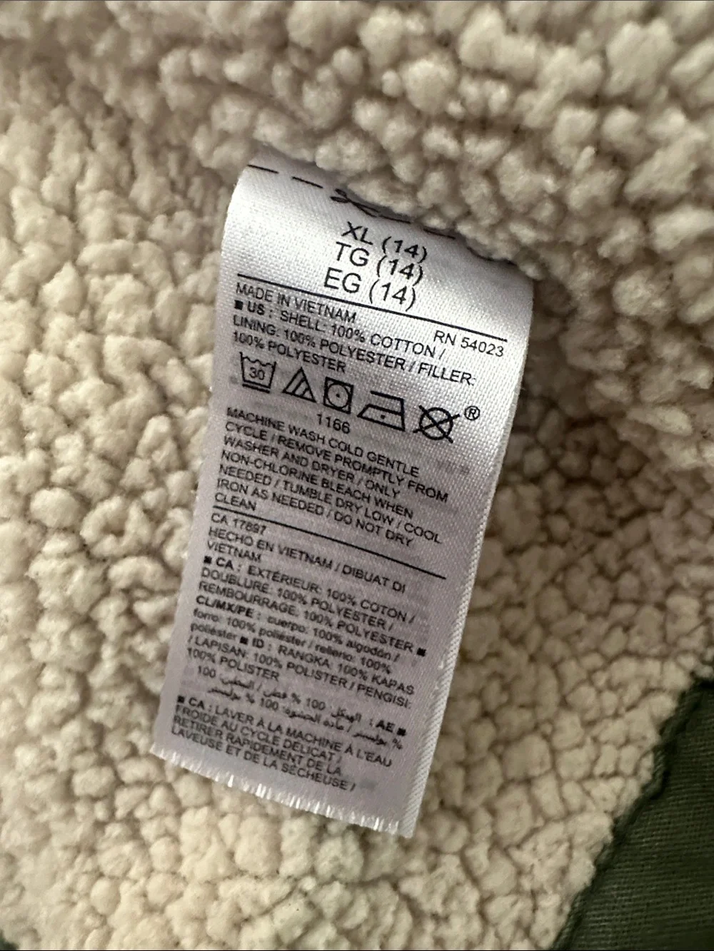 Old Navy Olive Green Sherpa-Lined Utility Jacket with Hood